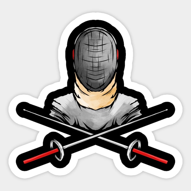 Crossed Foil Fencing Sticker by SinBle